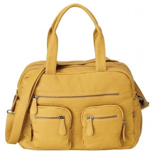 OiOi Mustard Faux Buffalo Carry All Changing Bag