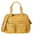 OiOi Mustard Faux Buffalo Carry All Changing Bag