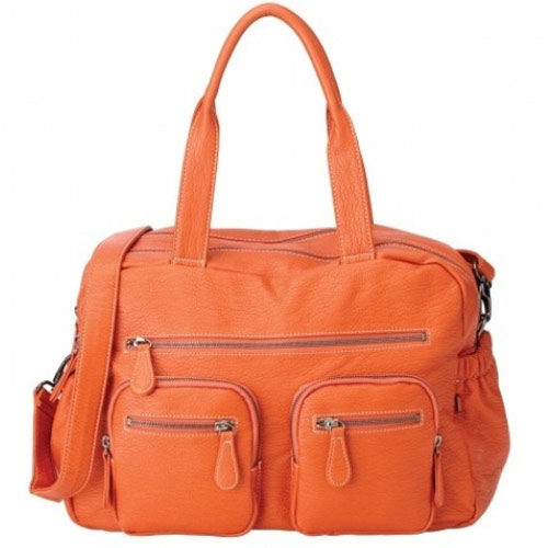 OiOi Tangerine Faux Buffalo Carry All Changing Bag