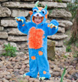 Blue Monster Boys Fancy Dress Costume