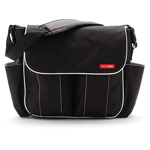 Skip Hop Dash Changing Bag in Black with White Piping